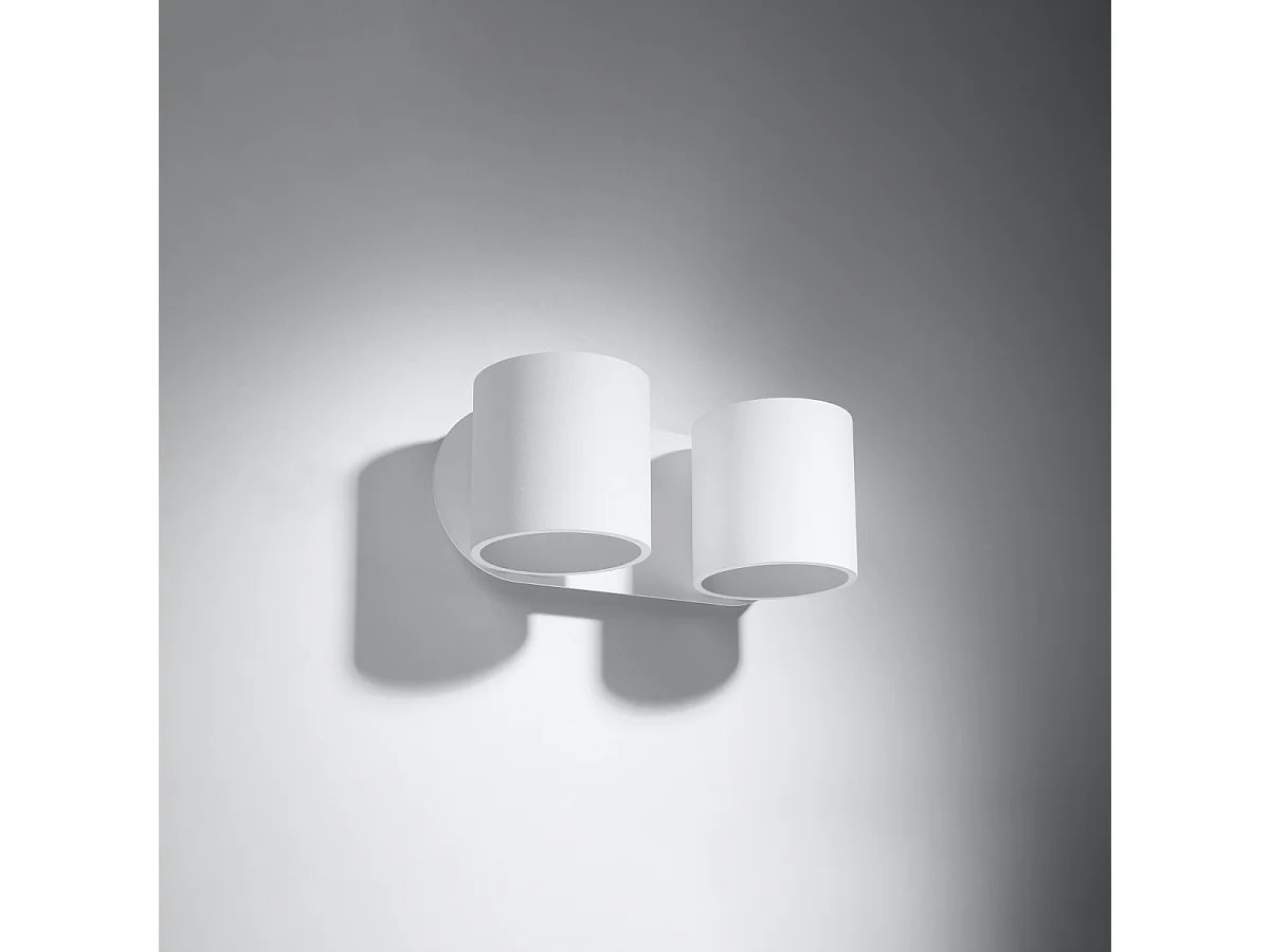 Appliques Celeris moderne en aluminium - 2 sources lumineuses 3000K - L.26 x H.10 cm - blanc