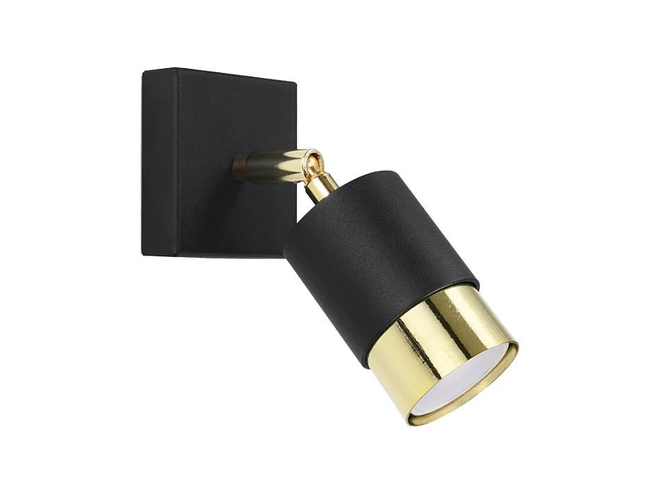 Appliques Alvor moderne en acier - 1 sources lumineuses 4000K - L.8 x H.16 cm - or noir