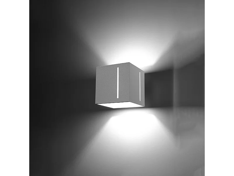 Appliques Luminara moderne en aluminium - 1 sources lumineuses 3000K - L.10 x H.10 cm - blanc