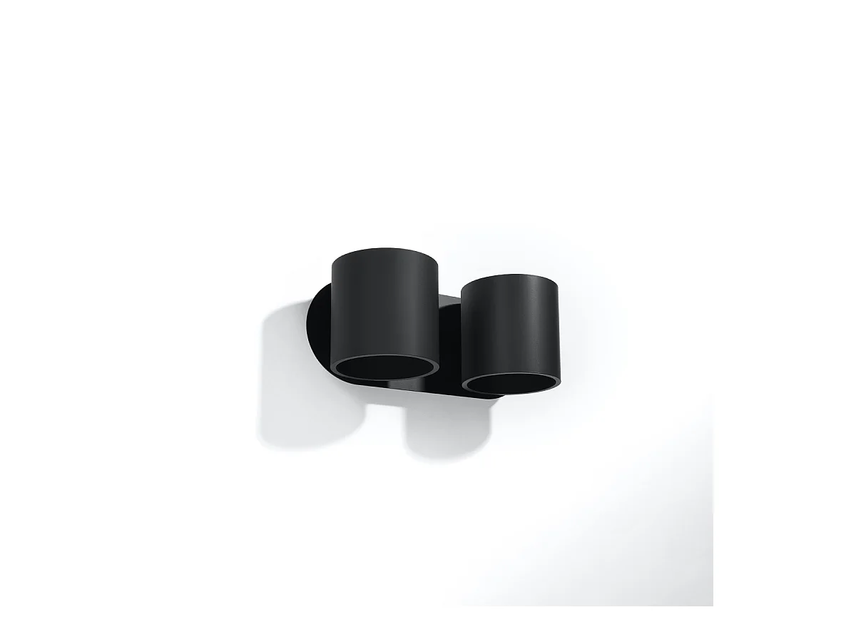 Wandlampen Celeris modern van  - 2 lichtbronnen 3000K - L.26 x H.10 cm - zwart