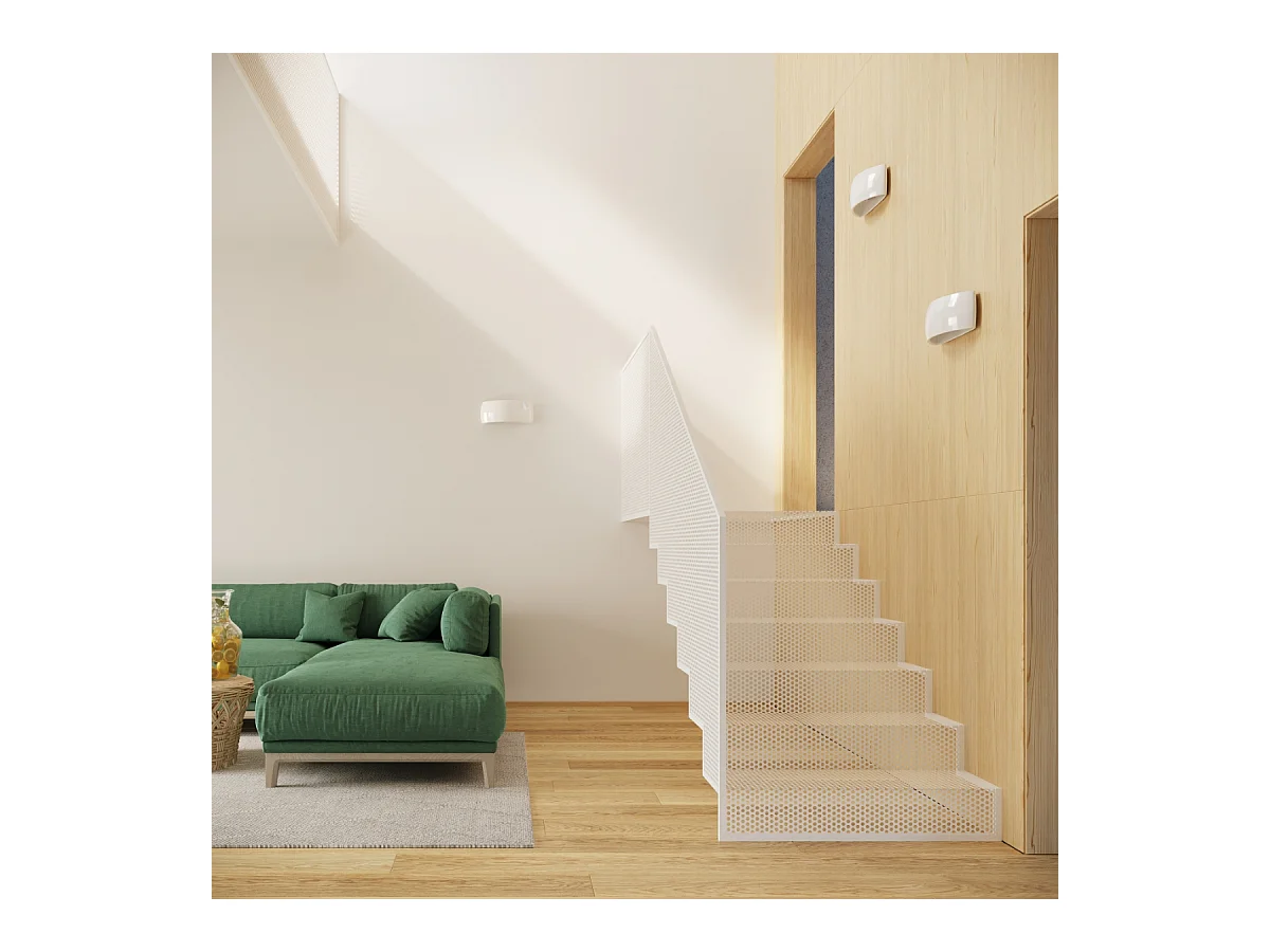 Lampade da parete Torow moderno di ceramica - 1 sorgenti luminose 3000K - L.32 x A.13,5 cm - bianco