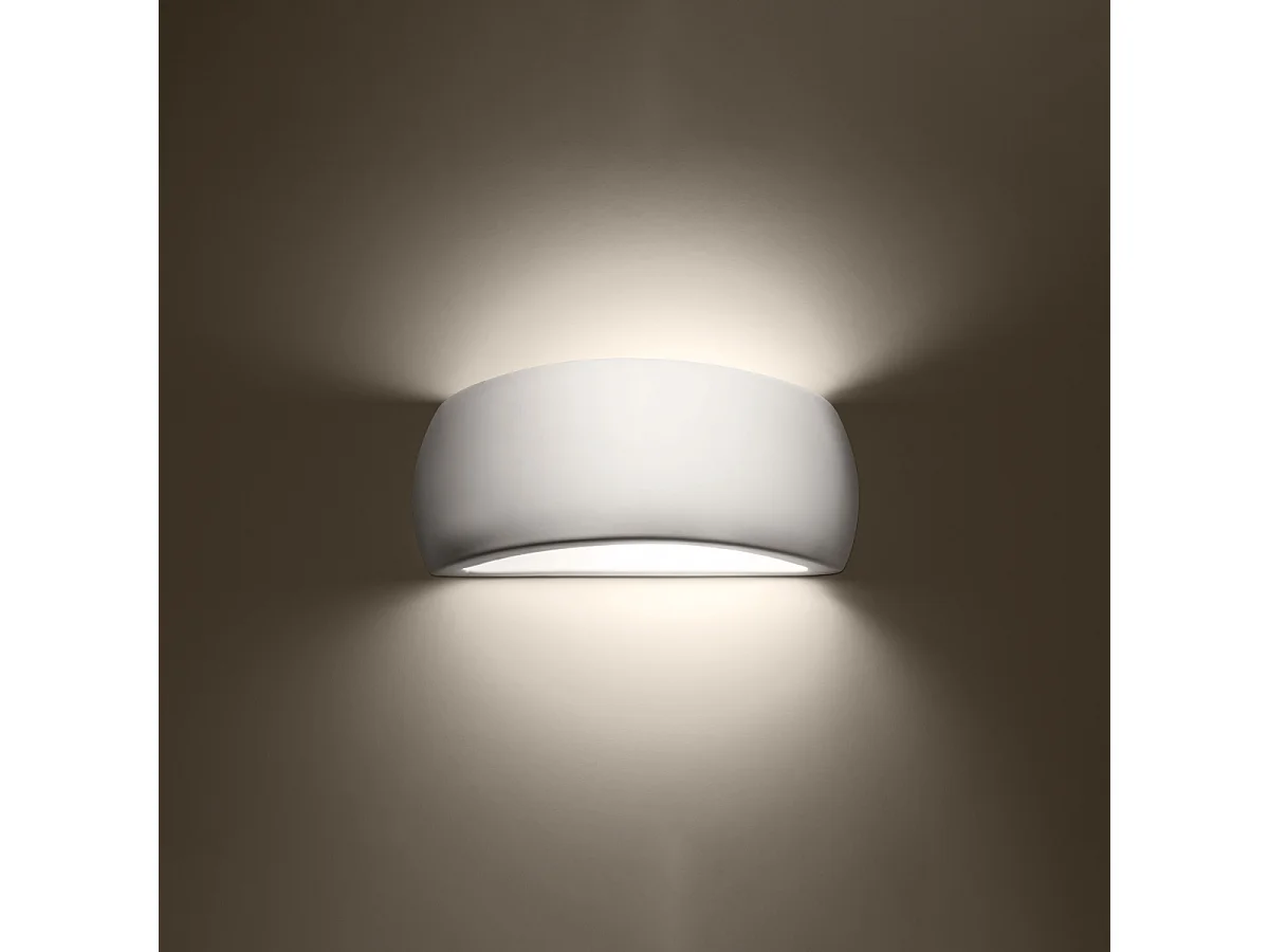 Appliques Torow moderne en céramique - 1 sources lumineuses 3000K - L.32 x H.13,5 cm - blanc