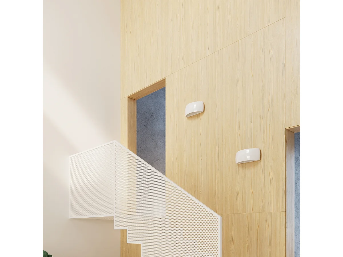 Appliques Torow moderne en céramique - 1 sources lumineuses 3000K - L.32 x H.13,5 cm - blanc