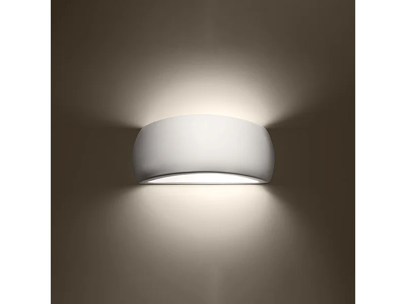 Appliques Torow moderne en céramique - 1 sources lumineuses 3000K - L.32 x H.13,5 cm - blanc
