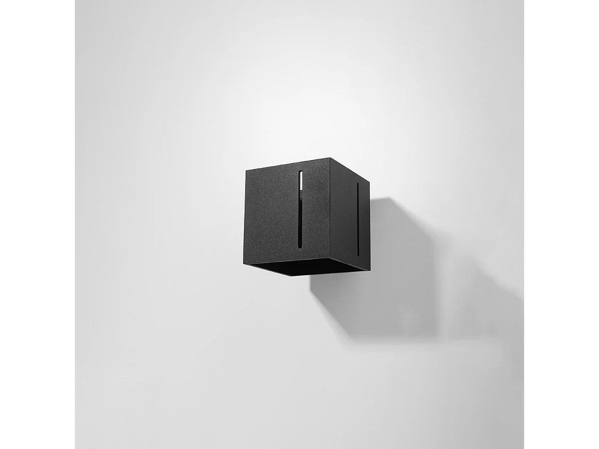 Appliques Luminara moderne en aluminium - 1 sources lumineuses 4000K - L.10 x H.10 cm - noir