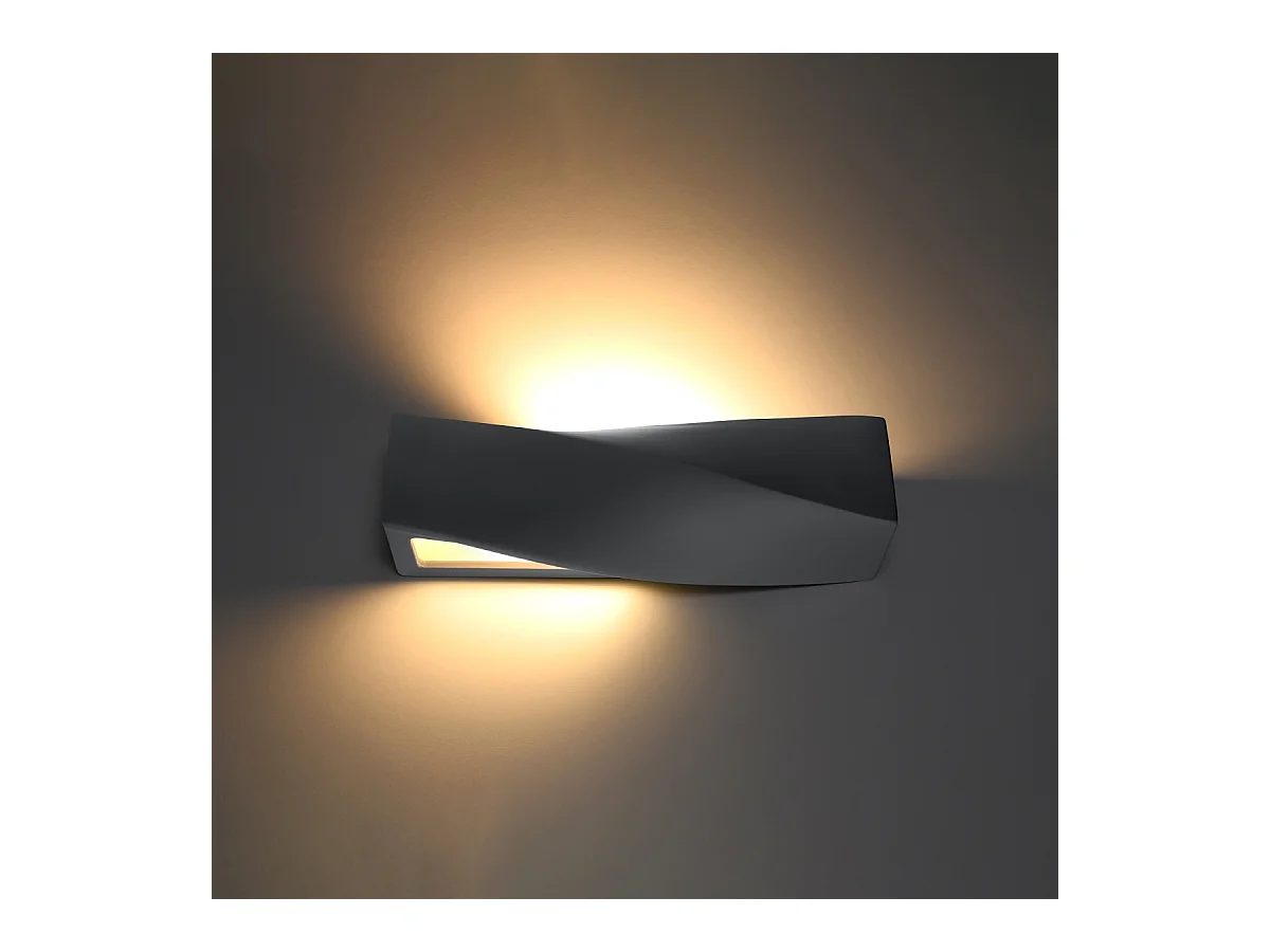 Wandlampen Sigmonix modern van  - 1 lichtbronnen 4000K - L.42 x H.14 cm - grijs