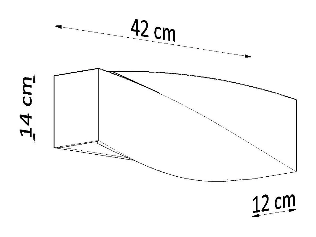 Appliques Sigmonix moderne en céramique/verre - 1 sources lumineuses 4000K - L.42 x H.14 cm - gris
