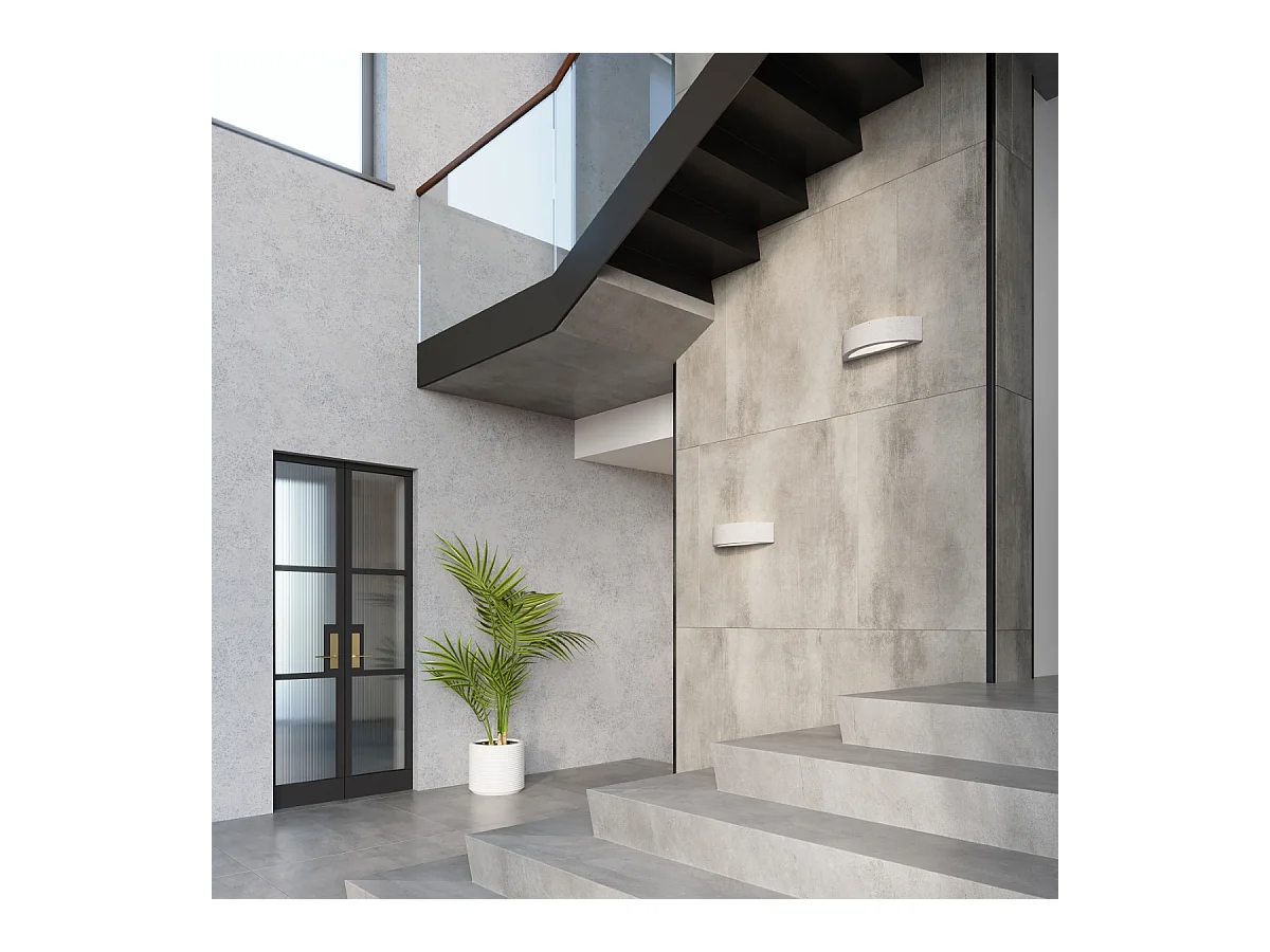 Wandlampen Enumis modern van  - 1 lichtbronnen 4000K - L.40 x H.10 cm - grijs