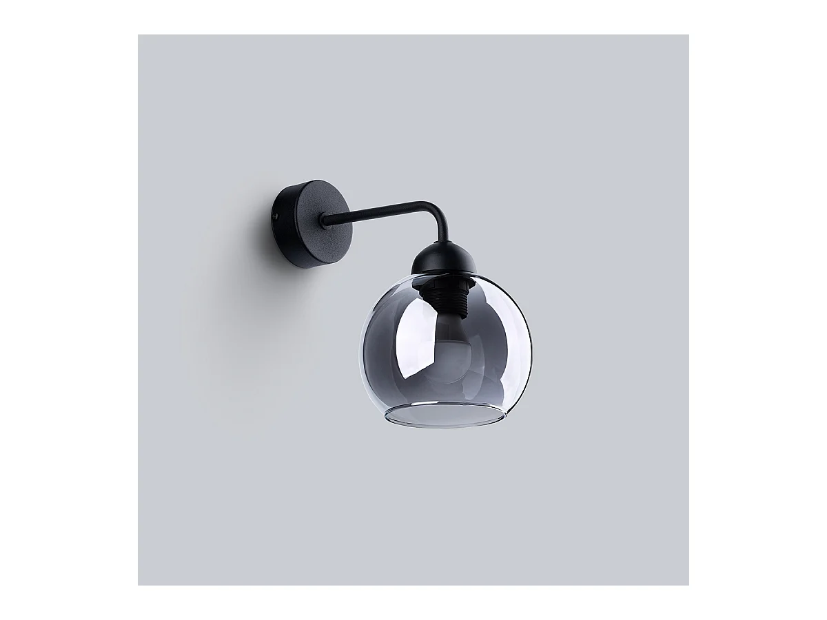 Wandlampen Zelaro modern van  - 1 lichtbronnen 3000K - L.15 x H.26 cm - zwart