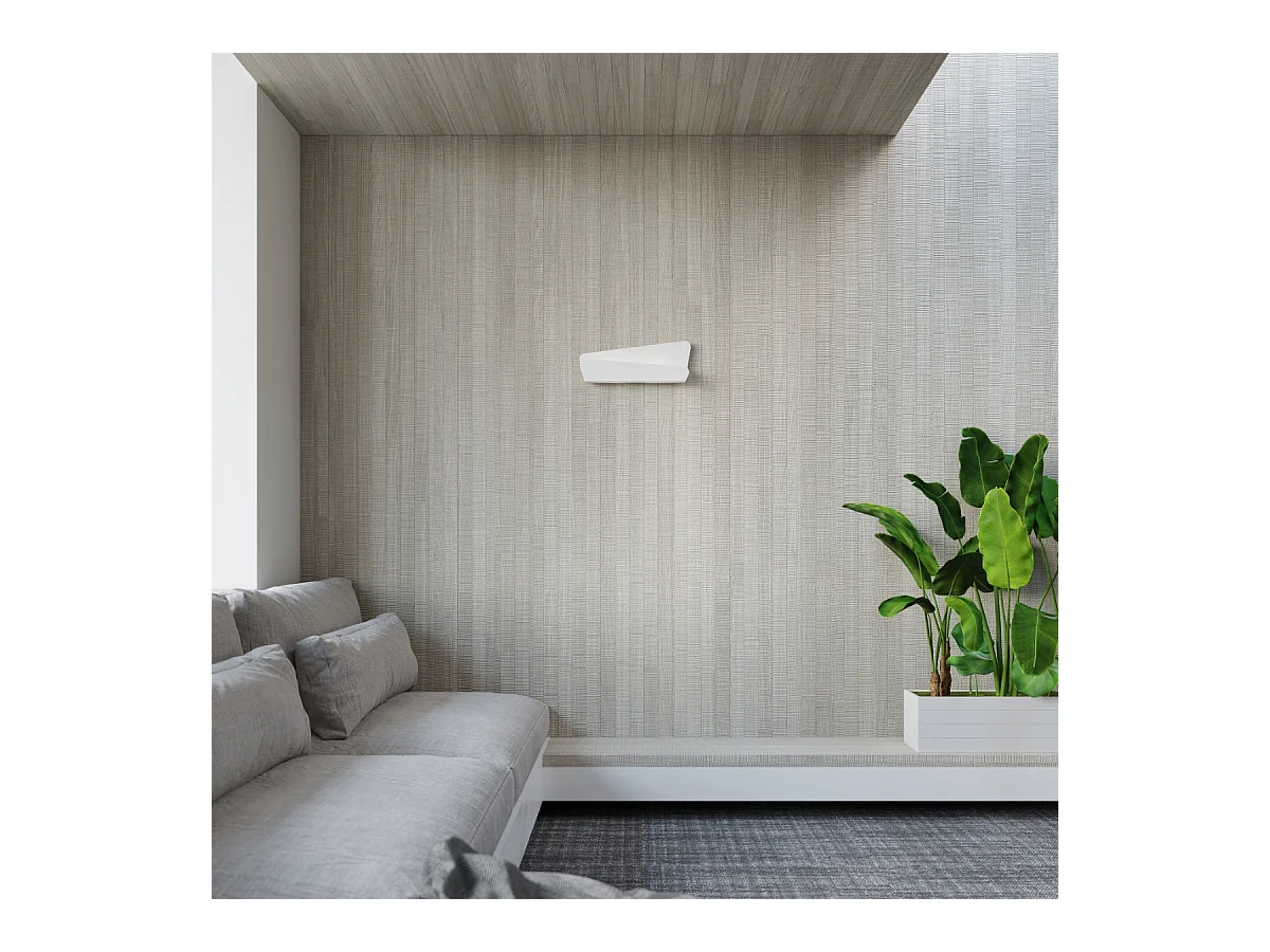 Lampade da parete Lumivea moderno di acciaio - 2 sorgenti luminose 3000K - L.40 x A.15 cm - bianco