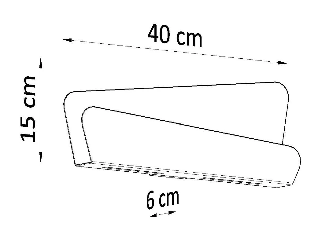 Appliques Lumivea moderne en acier - 2 sources lumineuses 3000K - L.40 x H.15 cm - blanc
