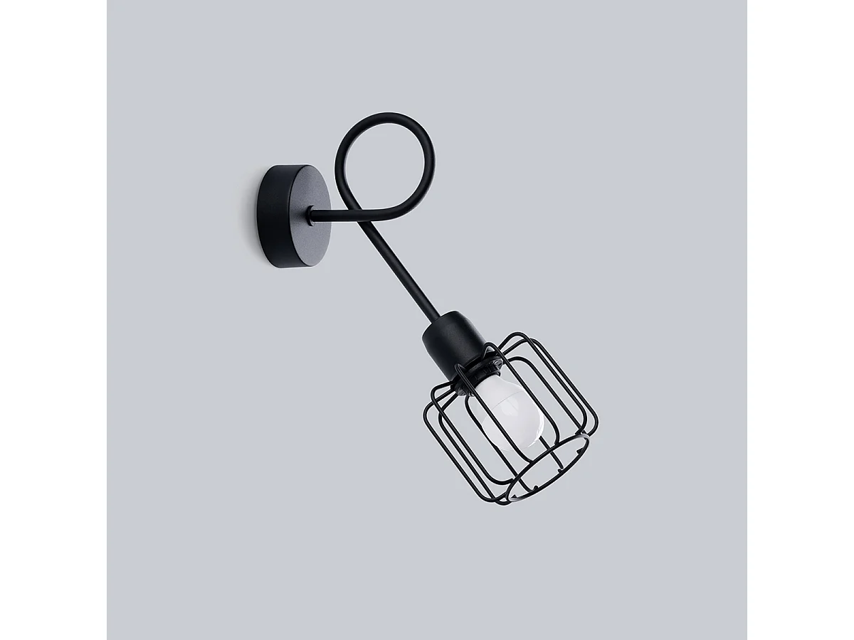 Appliques Celubi moderne en acier - 1 sources lumineuses 3000K - L.15 x H.30 cm - noir