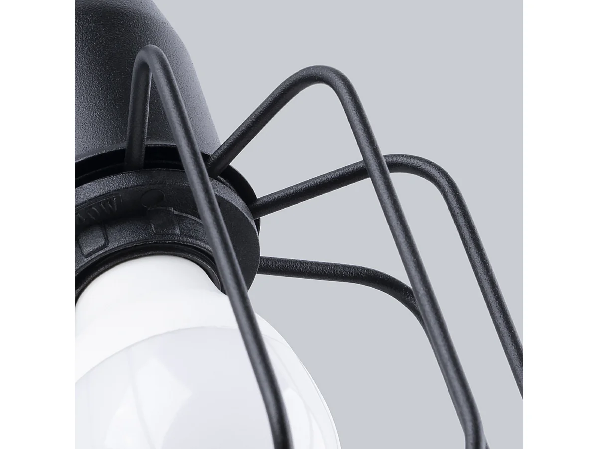 Appliques Celubi moderne en acier - 1 sources lumineuses 3000K - L.15 x H.30 cm - noir