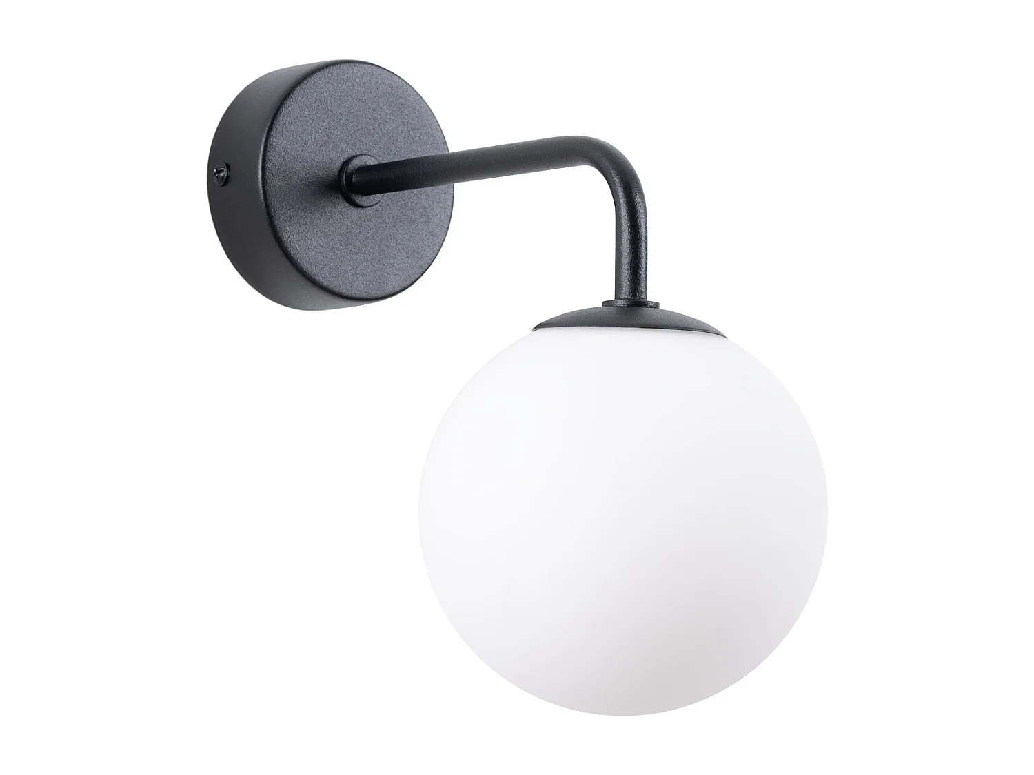 Applique Bealy minimaliste en acier/verre - 1 sources lumineuses 3000K - L.10 x H.21 cm - noir/blanc