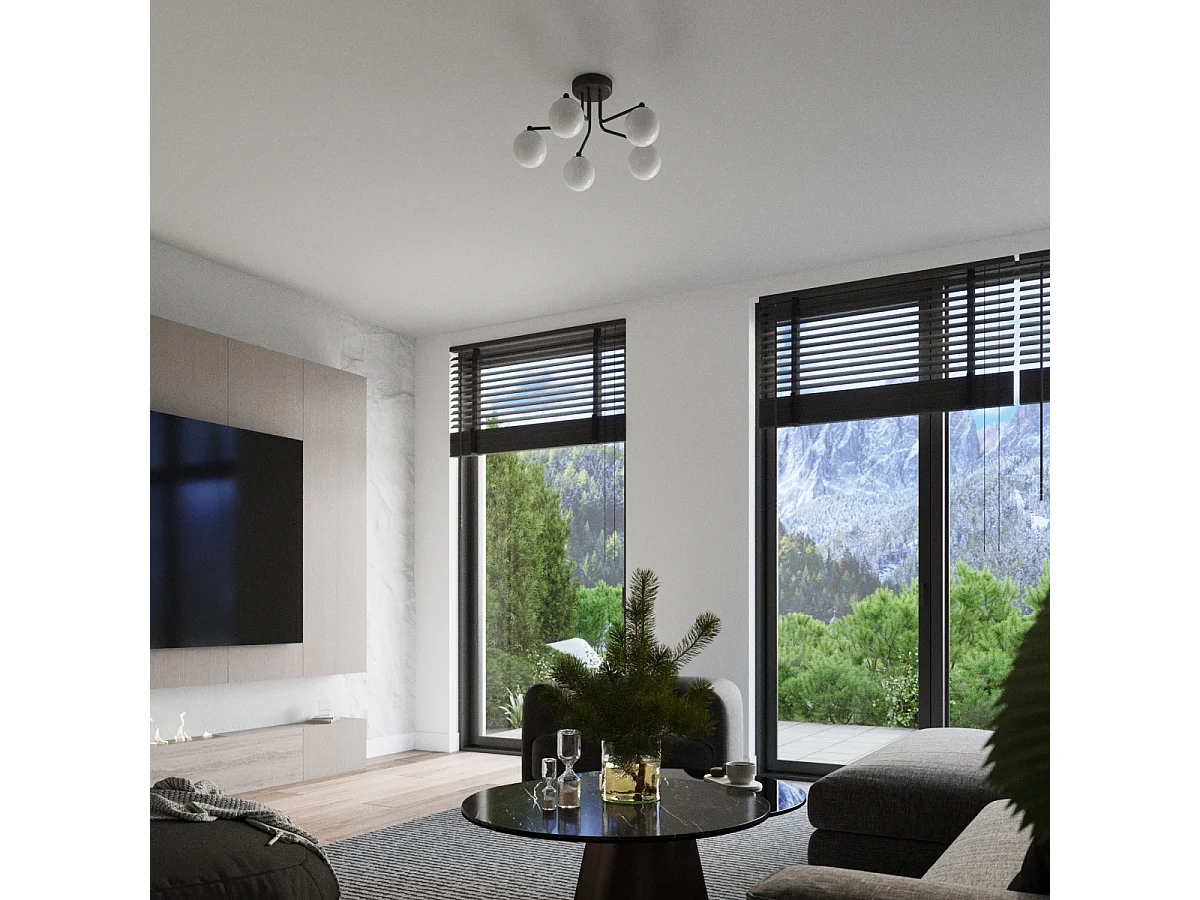 Applique Bealy minimaliste en acier/verre - 1 sources lumineuses 3000K - L.10 x H.21 cm - noir/blanc