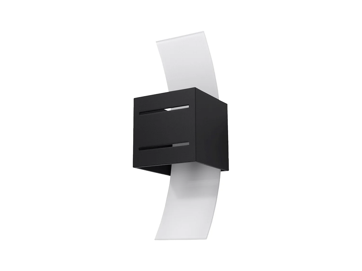 Wandlampen Solenix modern aus  Aluminium/Glas - 1 lichtquellen 3000K - L.10 x H. cm - Schwarz