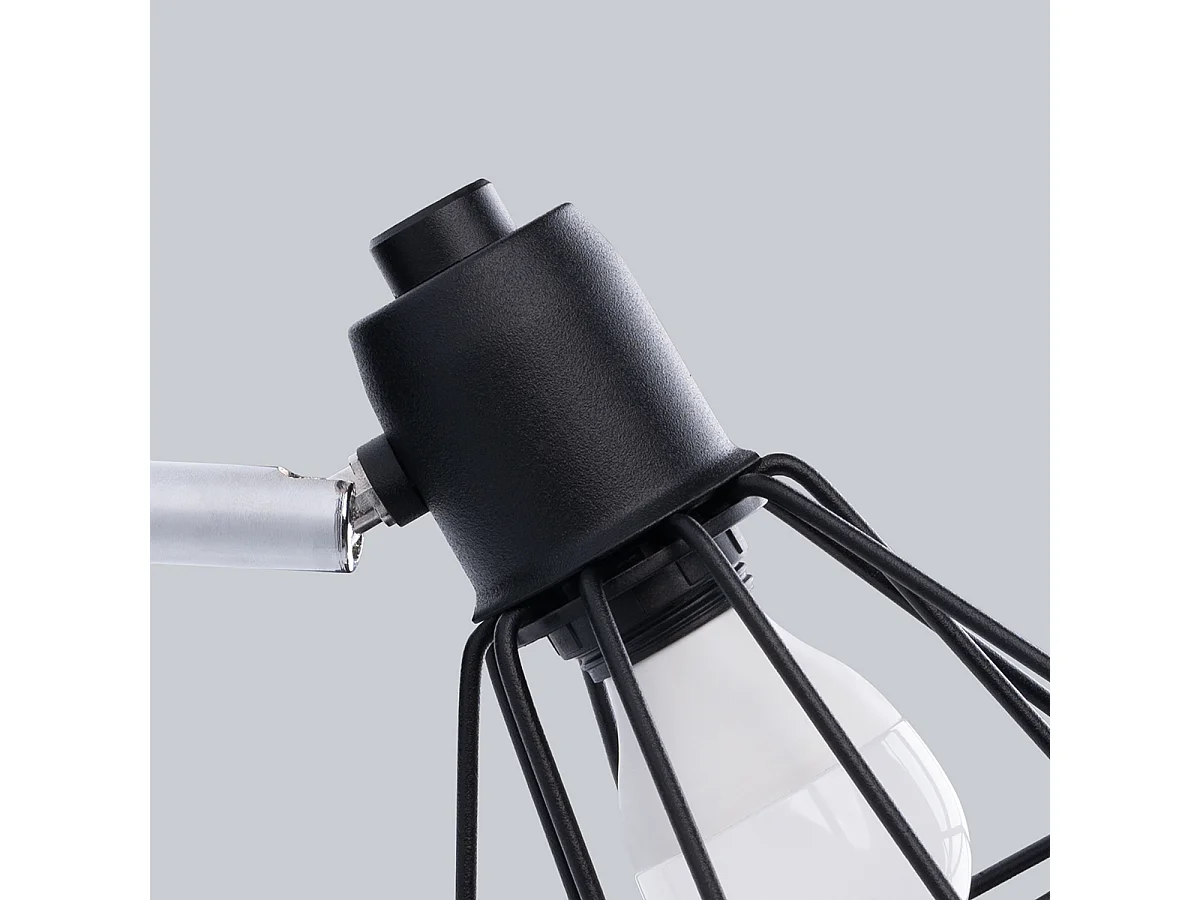 Appliques Lunova moderne en acier - 1 sources lumineuses 3000K - L.18 x H.18 cm - noir