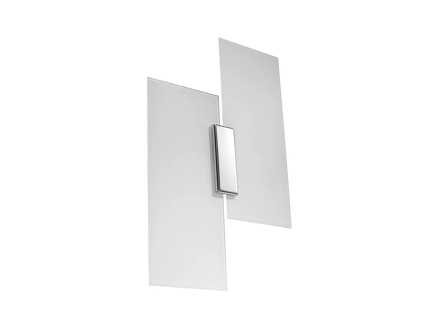 Kinkiety nowoczesny Fabulario, stal/szkło - 2 źródło światła 3000K - L.27 x H.37 cm - chrom/biały