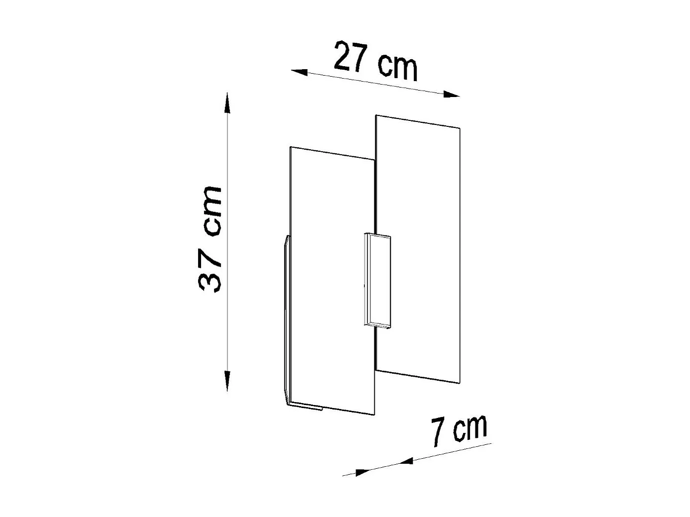 Appliques Fabulario moderne en acier/verre - 2 sources lumineuses 3000K - L.27 x H.37 cm - chromé/blanc
