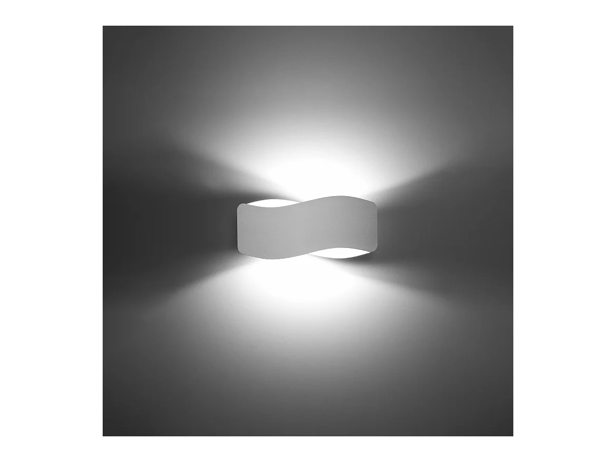 Wandlampen Zanila modern aus  Stahl - 1 lichtquellen 4000K - L.30 x H. cm - Weiß