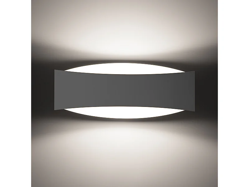 Appliques Litim moderne en acier - 1 sources lumineuses 3000K - L.12 x H.12 cm - blanc