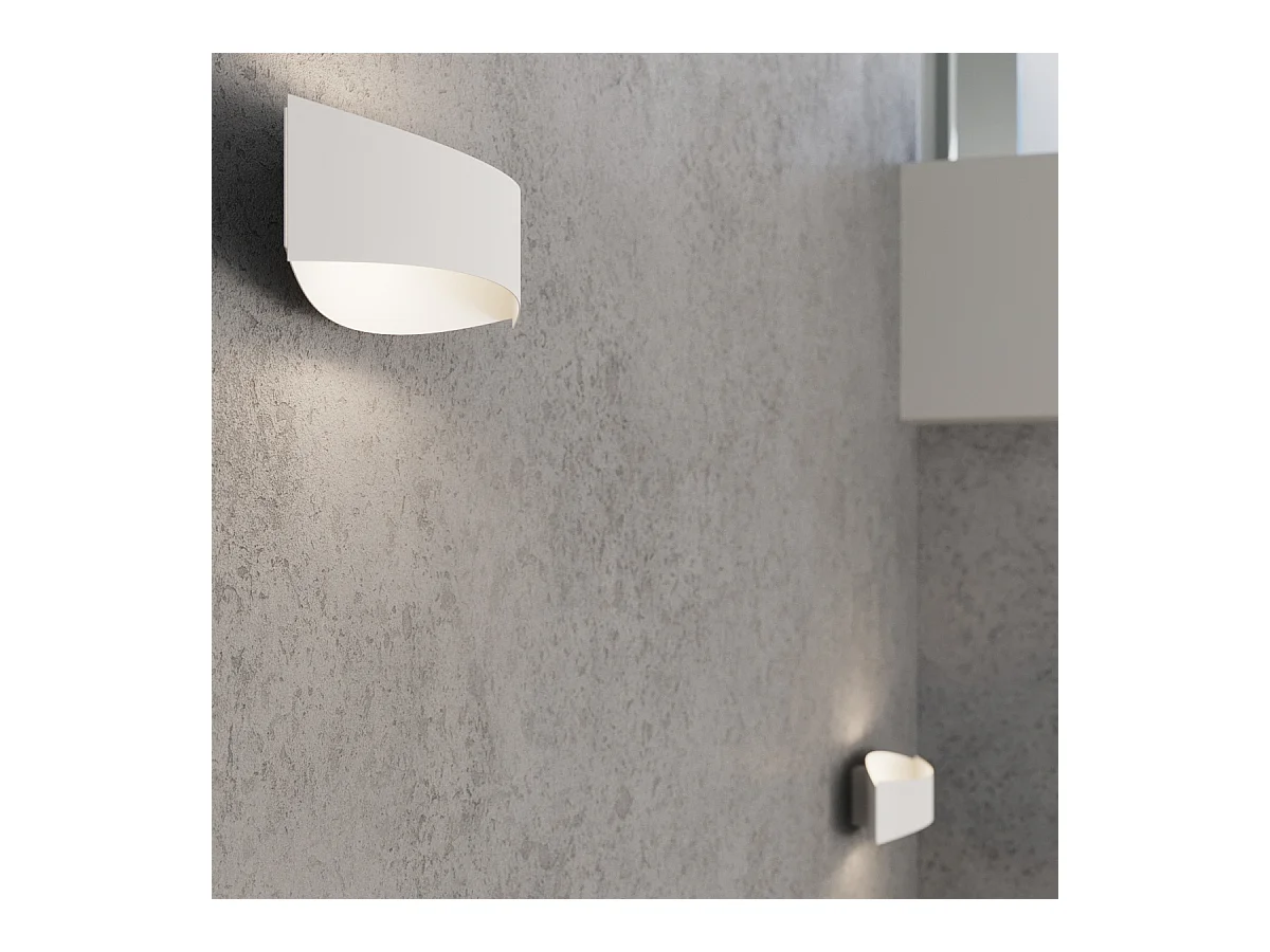 Appliques Litim moderne en acier - 1 sources lumineuses 3000K - L.12 x H.12 cm - blanc