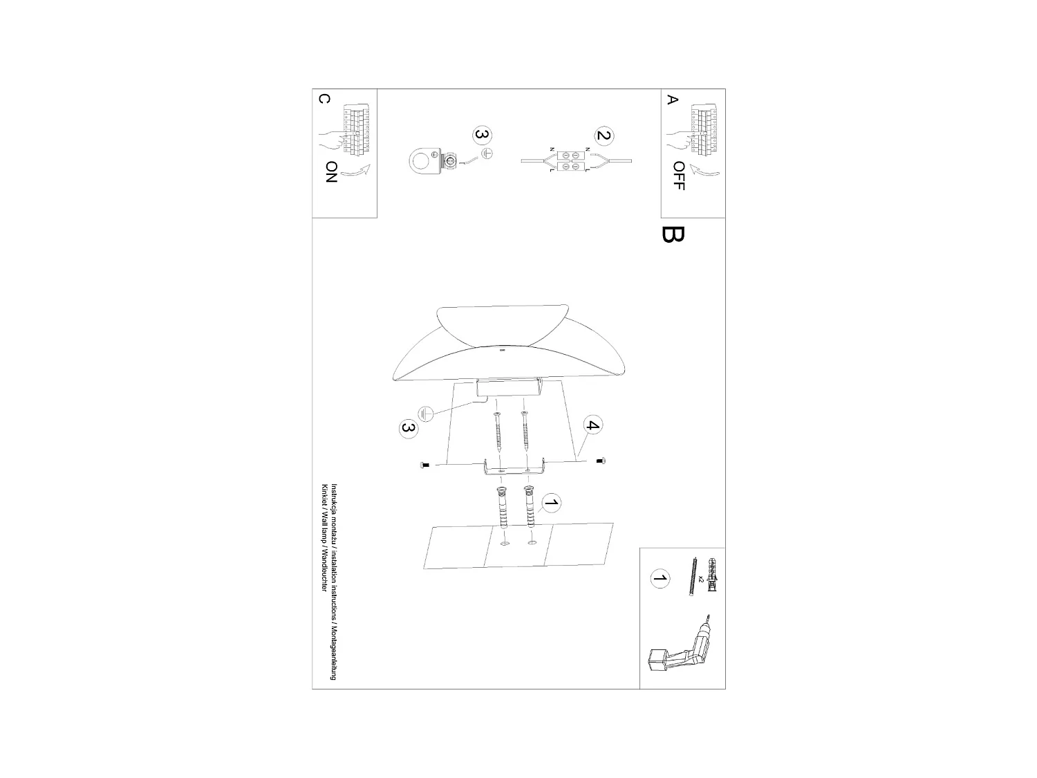 Wandlampen Revon modern van  - 1 lichtbronnen 3000K - L.13 x H.30 cm - zwart