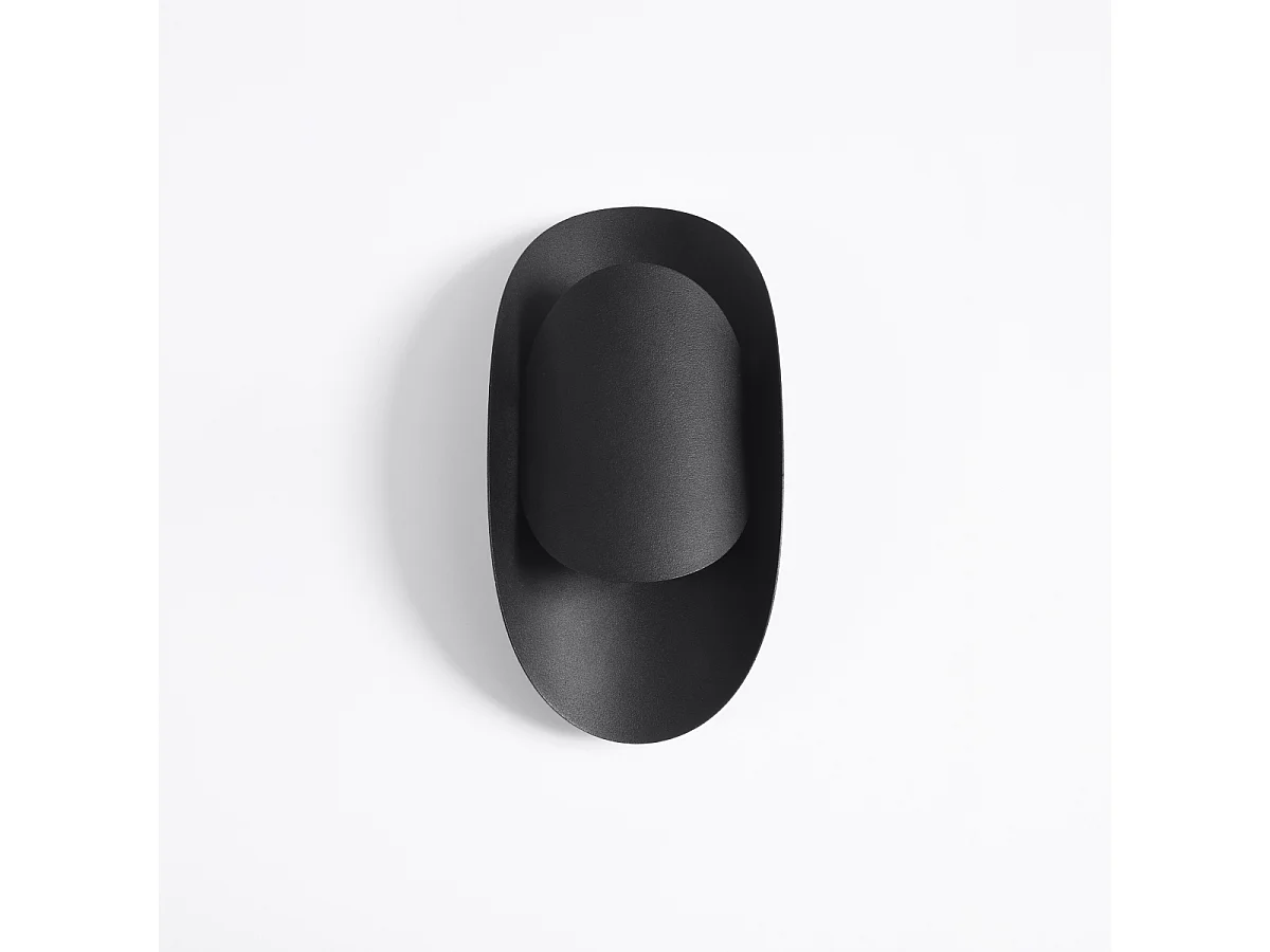 Appliques Revon moderne en acier - 1 sources lumineuses 3000K - L.13 x H.30 cm - noir