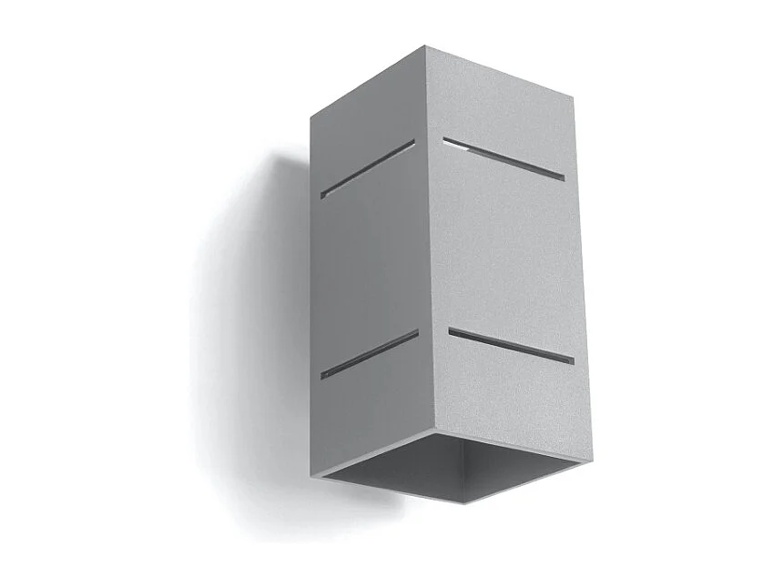 Candeeiros de parede Vivus sótão, alumínio - 1 fontes de luz 4000K - L.10 x H.20 cm - cinza