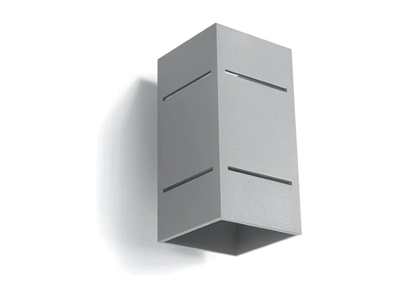 Wandlampen Vivus zolder van  - 1 lichtbronnen 4000K - L.10 x H.20 cm - grijs