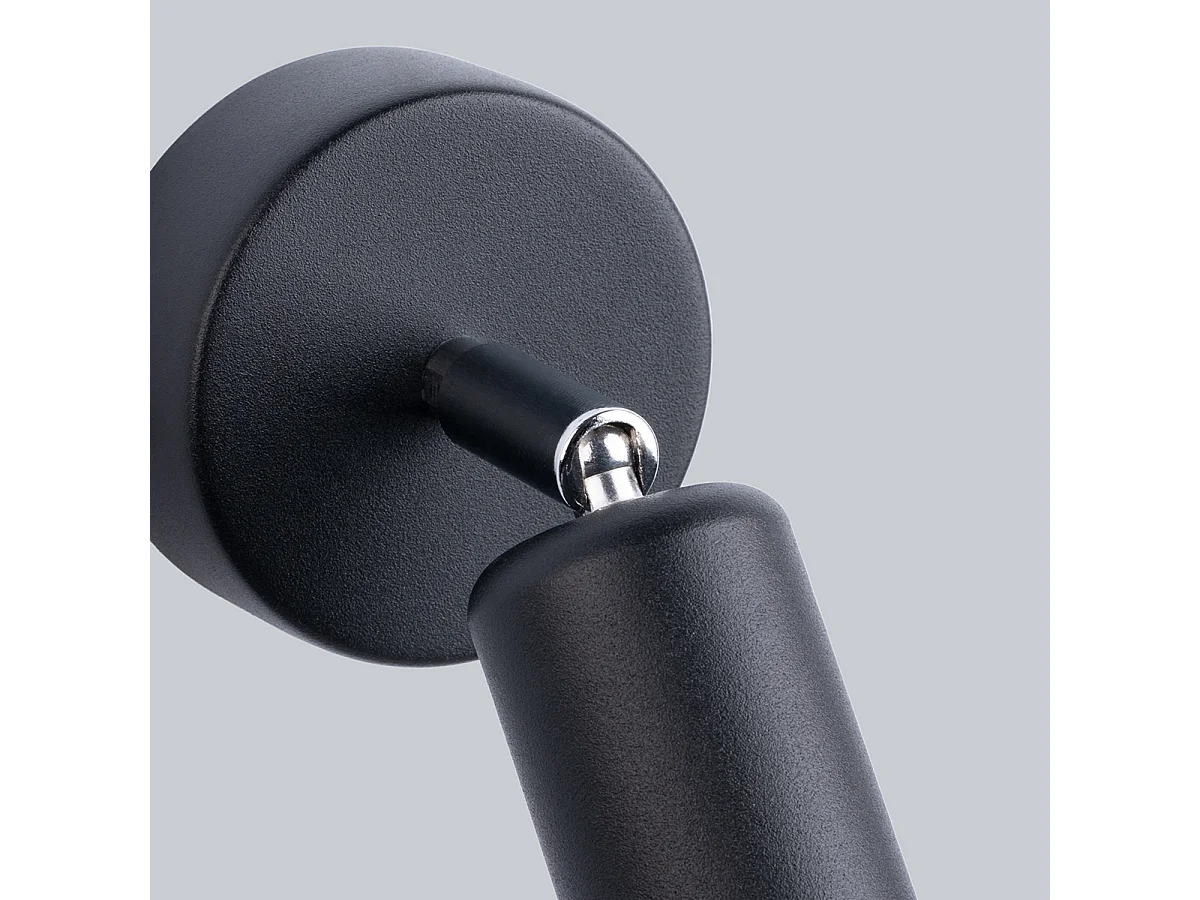 Appliques Synfex minimaliste en acier - 1 sources lumineuses 4000K - L.8 x H.14 cm - noir