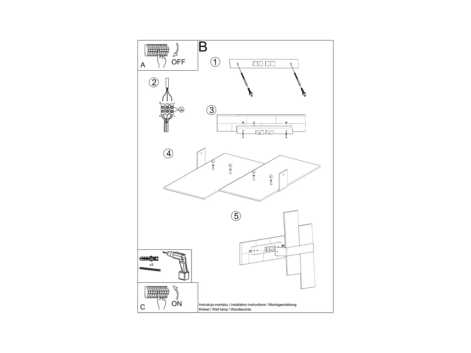 Wandlampen Verre modern van  - 2 lichtbronnen 4000K - L.39 x H.28 cm - chroom/wit