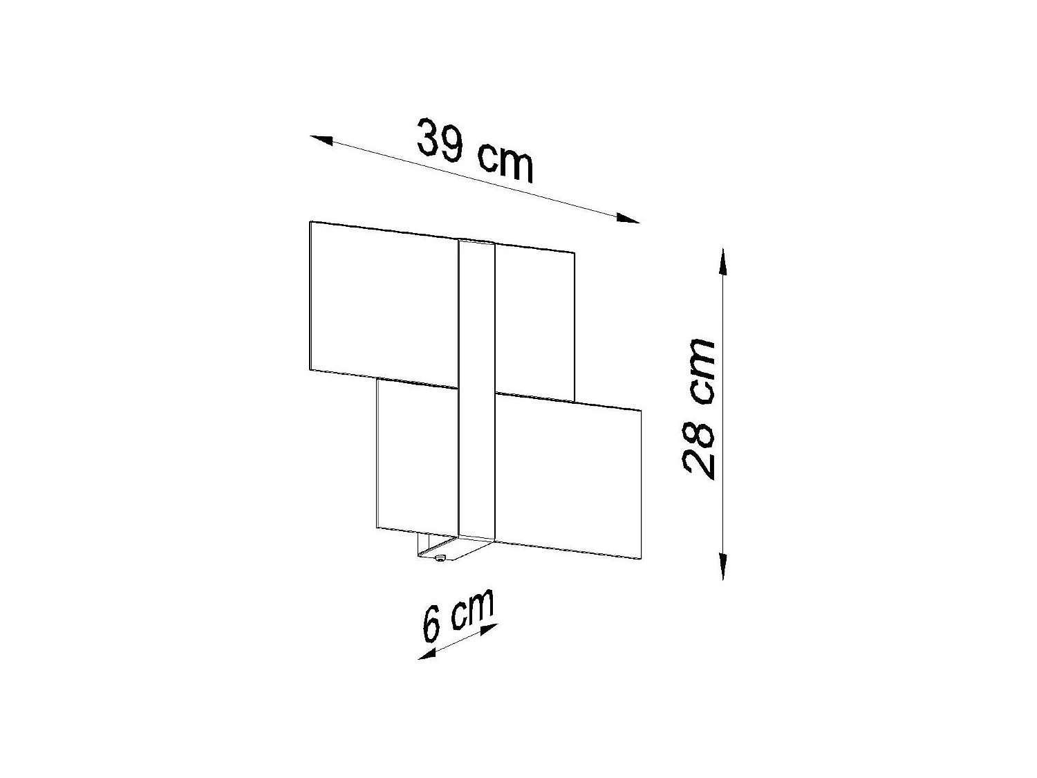 Appliques Verre moderne en acier/verre - 2 sources lumineuses 4000K - L.39 x H.28 cm - chromé/blanc