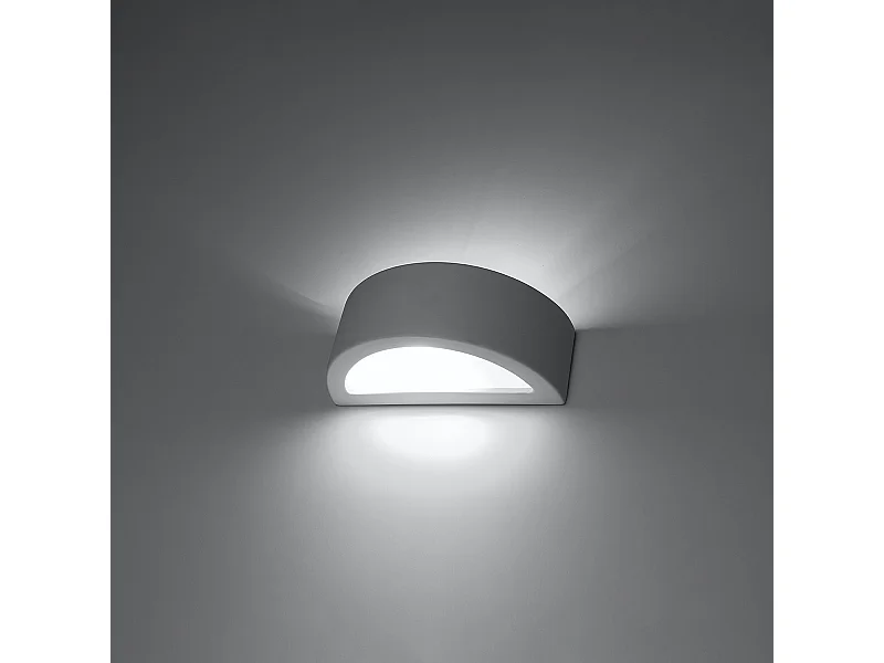 Appliques Gloim moderne en céramique - 1 sources lumineuses 3000K - L.30 x H.15 cm - blanc