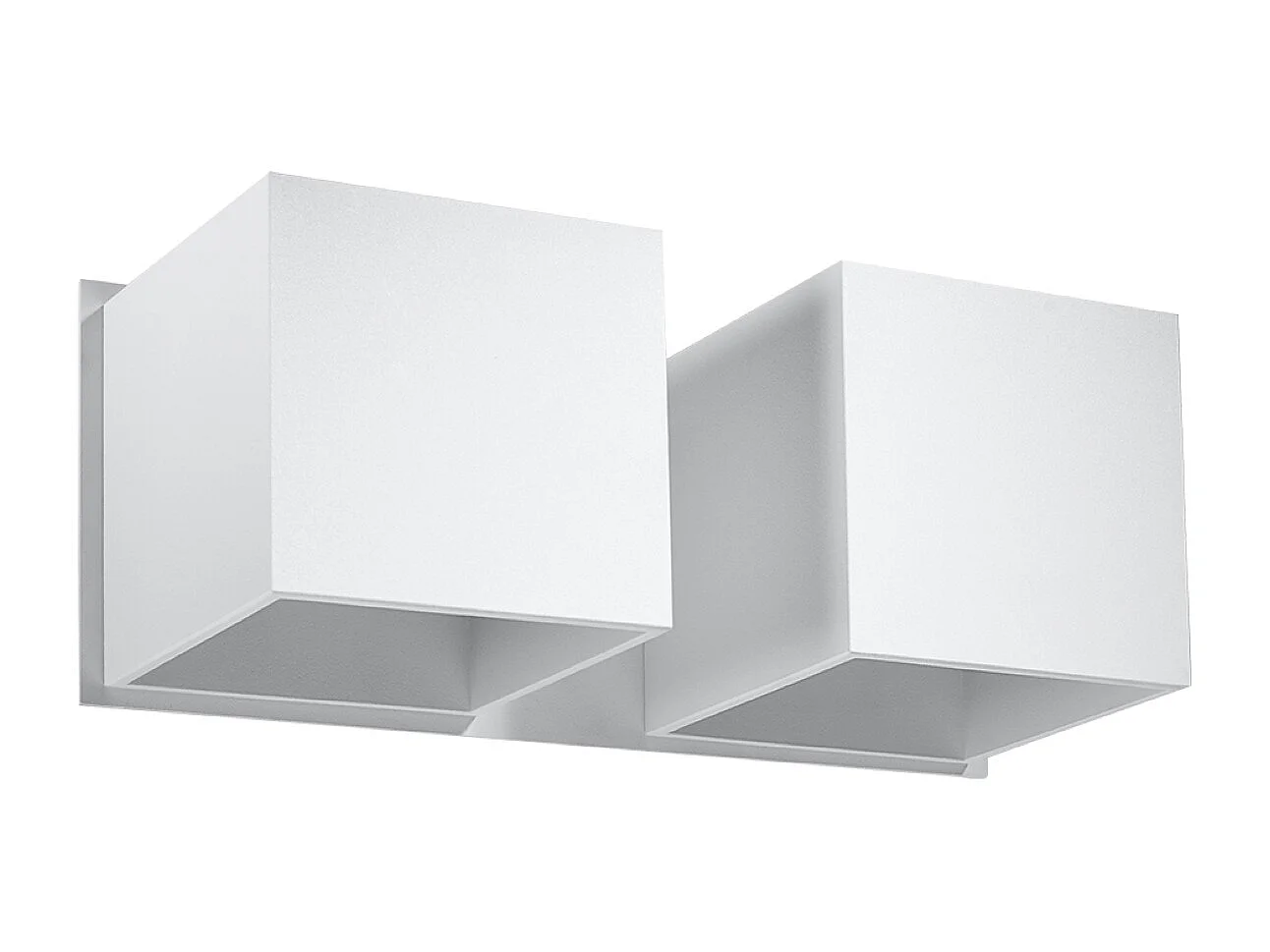 Appliques Quadx moderne en aluminium - 2 sources lumineuses 4000K - L.26 x H.11 cm - blanc