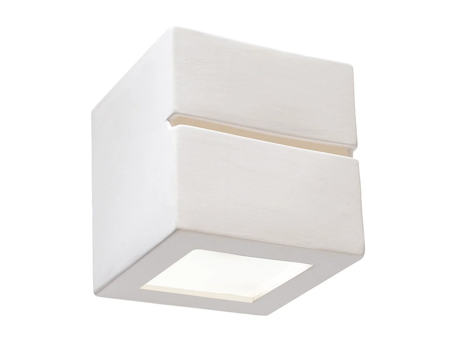 Appliques Astra line moderne en céramique - 1 sources lumineuses 3000K - L.14 x H.14 cm - blanc