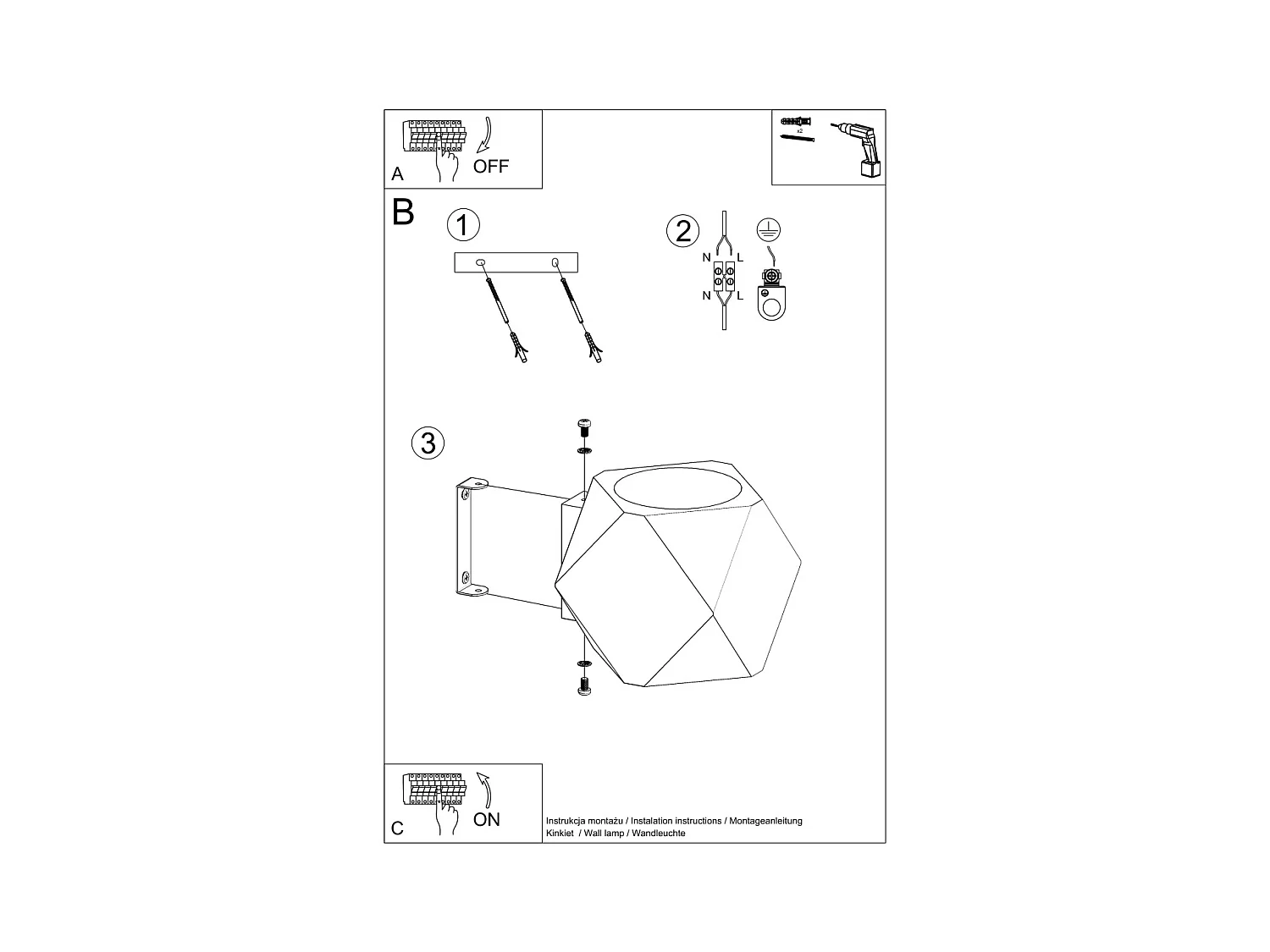 Wandlampen Timberix Scandinavisch van  - 1 lichtbronnen 3000K - L.12 x H.12 cm - natuurlijk hout