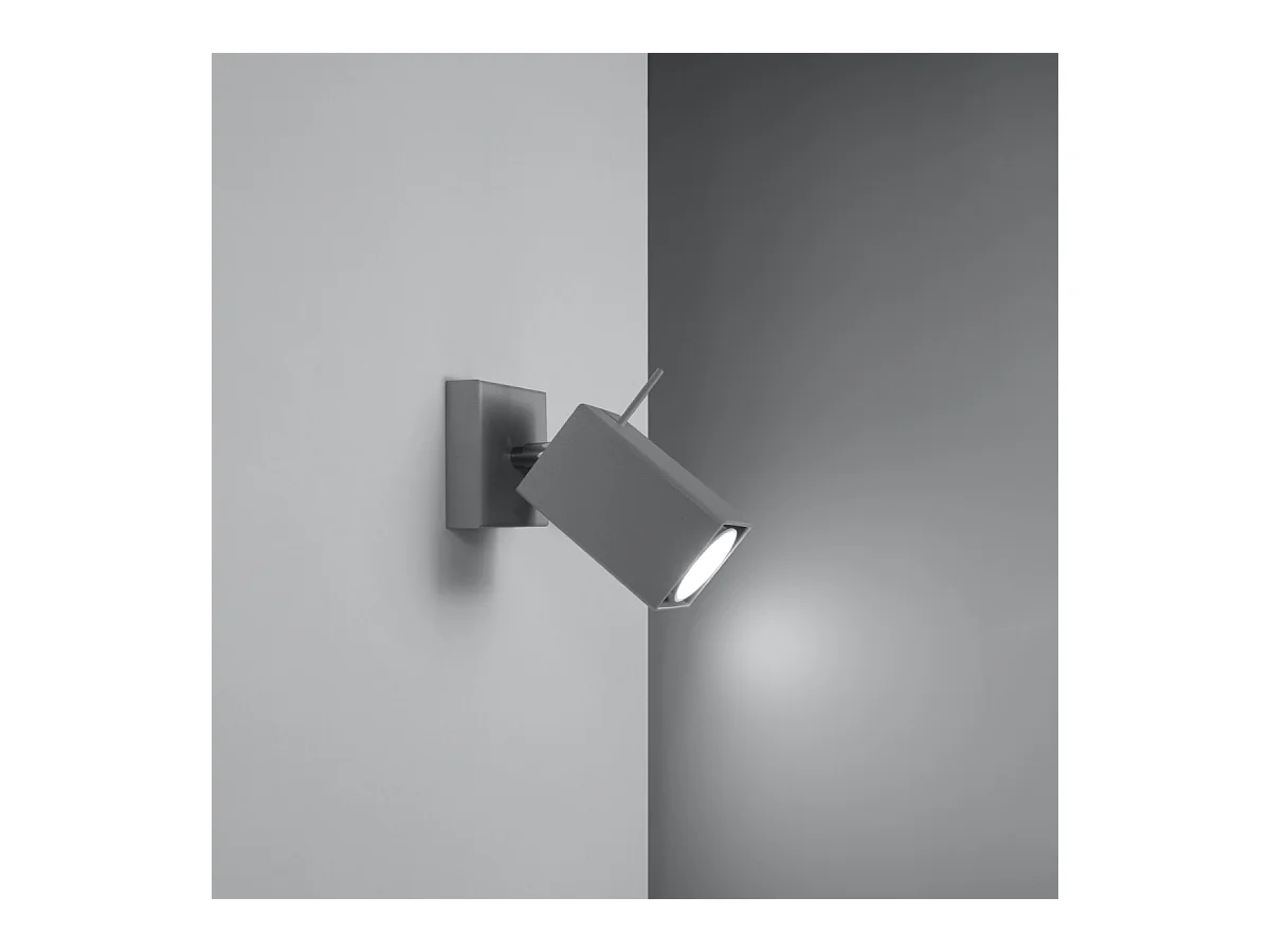 Kinkiety nowoczesny Briow, stal - 1 źródło światła 4000K - L.8 x H.8 cm - szary