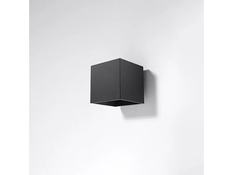 Wandlampen Quadx modern aus  Aluminium - 1 lichtquellen 4000K - L.10 x H. cm - Schwarz