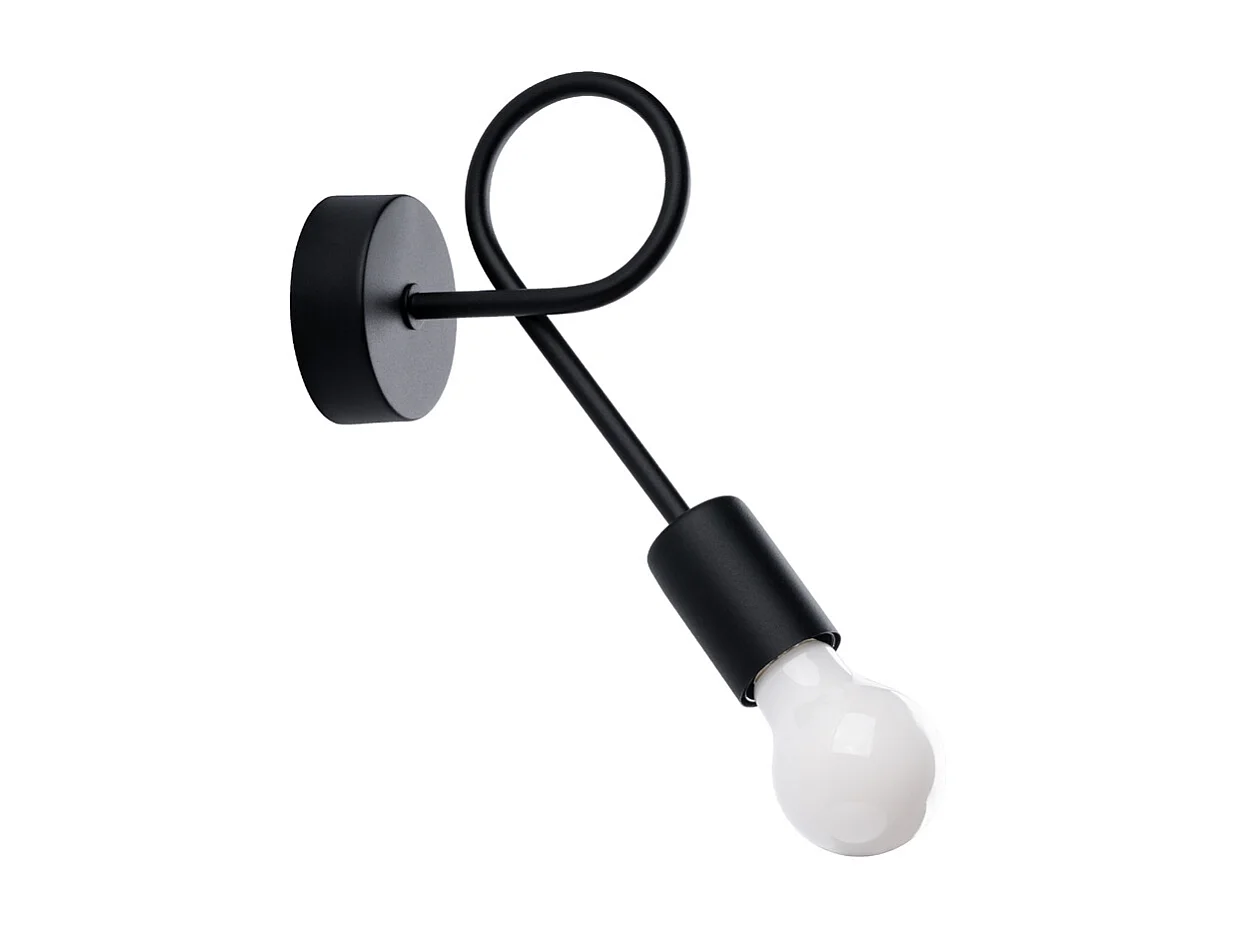 Appliques Varilex industriel en acier - 1 sources lumineuses 3000K - L.23 x H.19 cm - noir