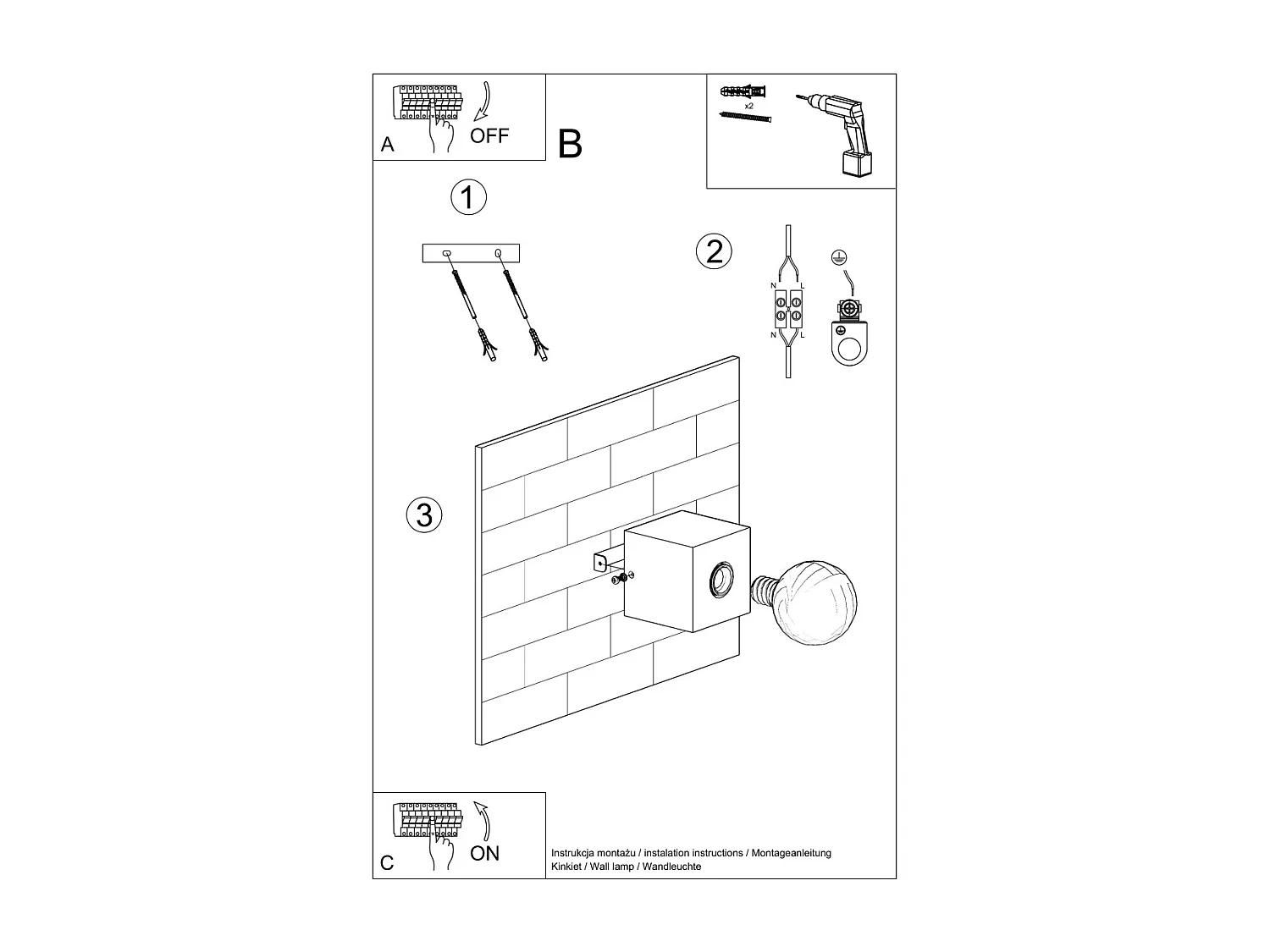 Appliques Zxina scandinave en bois - 1 sources lumineuses 3000K - L.10 x H.10 cm - bois naturel