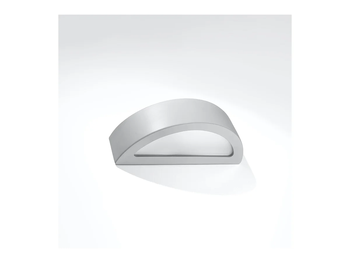 Lampade da parete Gloim moderno di ceramica/vetro - 1 sorgenti luminose 3000K - L.40,5 x A.10 cm - grigio