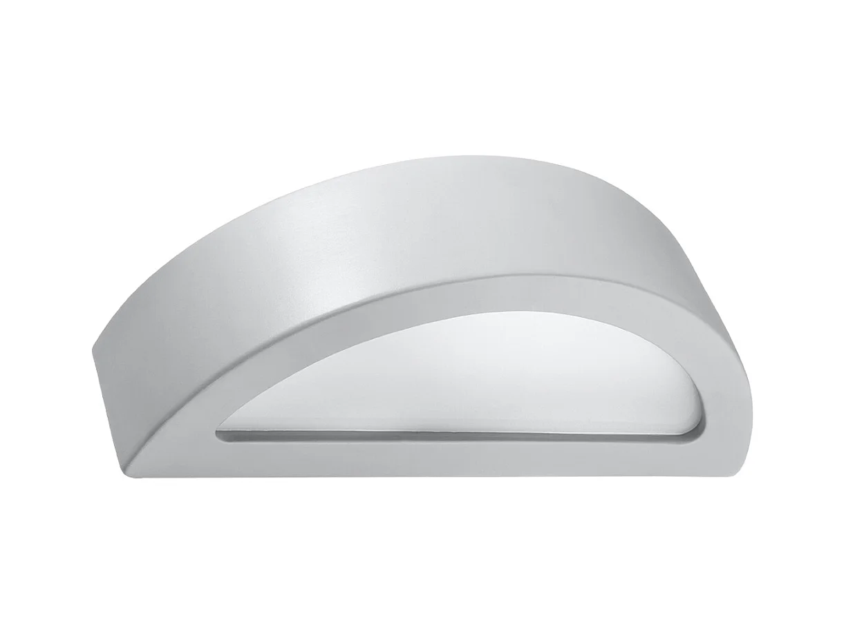 Lampade da parete Gloim moderno di ceramica/vetro - 1 sorgenti luminose 3000K - L.40,5 x A.10 cm - grigio