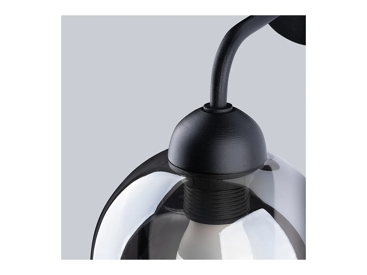 Wandlampen Zelaro modern van  - 1 lichtbronnen 4000K - L.15 x H.26 cm - zwart