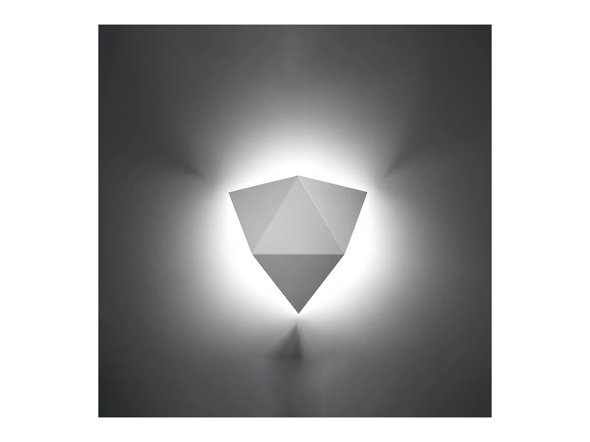 Lampade da parete Solara moderno di acciaio - 2 sorgenti luminose 4000K - L.27 x A.25 cm - bianco