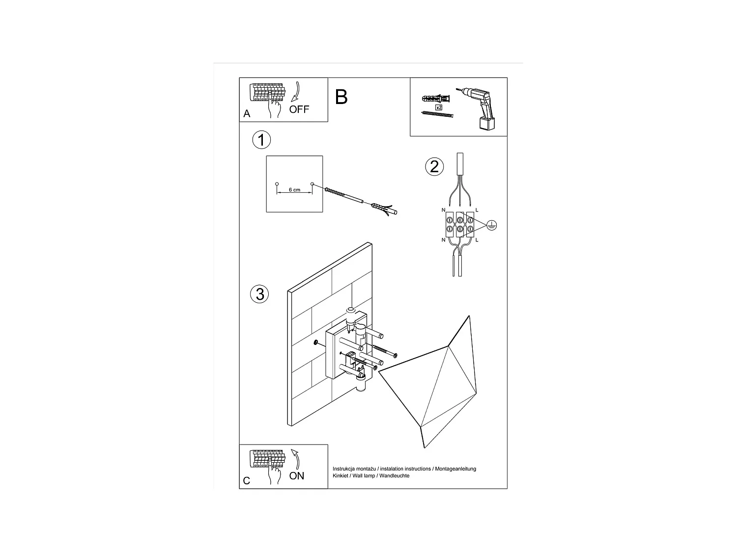 Lampade da parete Solara moderno di acciaio - 2 sorgenti luminose 4000K - L.27 x A.25 cm - bianco