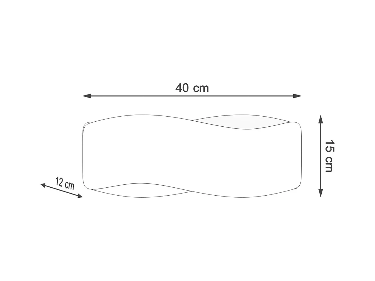 Wandlampen Zanila modern van  - 2 lichtbronnen 3000K - L.40 x H.15 cm - zwart