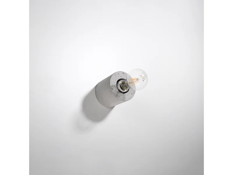 Wandlampen Nalvado industrieel van  - 1 lichtbronnen 4000K - L.10 x H.10 cm - grijs