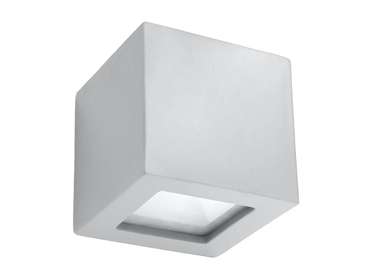 Appliques Astra moderne en céramique/verre - 1 sources lumineuses 3000K - L.14 x H.14 cm - gris