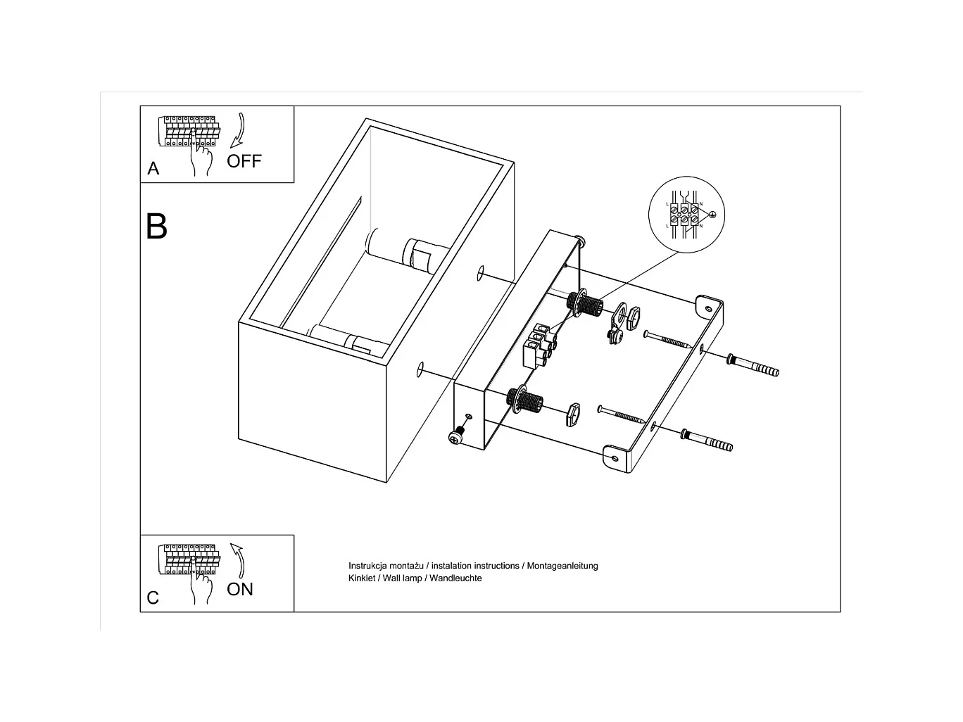 Wandlampen Zorbo maxi modern van  - 2 lichtbronnen 3000K - L.20 x H.10 cm - zwart
